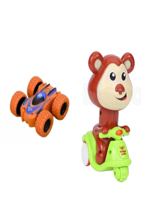 Manos Tumbler Push and Scooter Power Friction Toy for Kids Combo Pack - Image 1